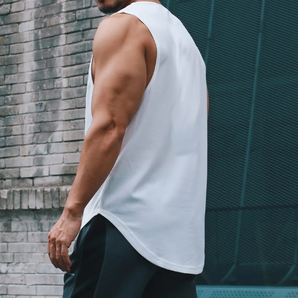 Tank Top Gym Pria Kaus Olahrag - Sleeveless Undershirt ulasan dan harga